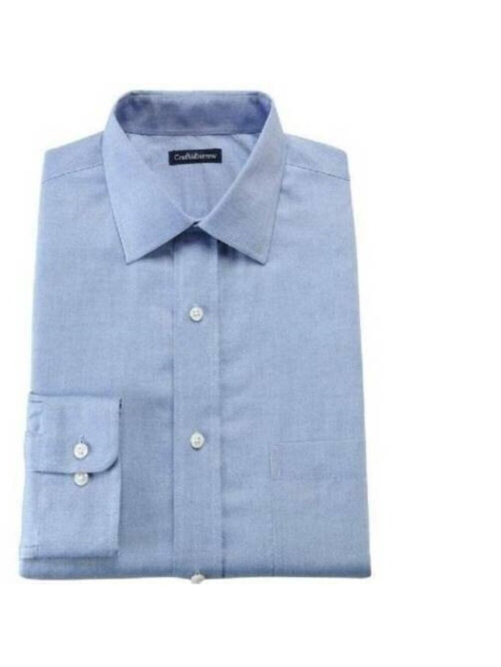 Croft & Barrow Dress Shirt Mens 16 Tall Blue Long Sleeve 36/37 Fitted Cotton $70